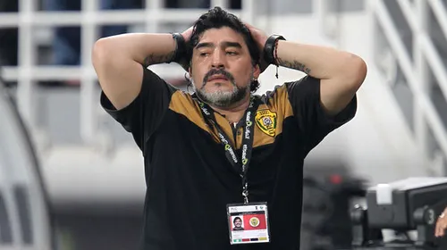 Maradona își cere scuze după ce Ion Marin i-a dat cu „terenul în cap”