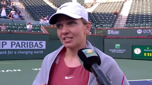 Simona Halep i s-a adresat unui bărbat din tribune după calificarea în semifinale la Indian Wells: „El mereu face asta!