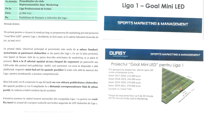 Unde dai și unde crapă: dezvăluirile ProSport despre afacerea propusă de LPF cluburilor l-a făcut pe patronul firmei care a trimis prezentarea să trimită niște cereri neobișnuite