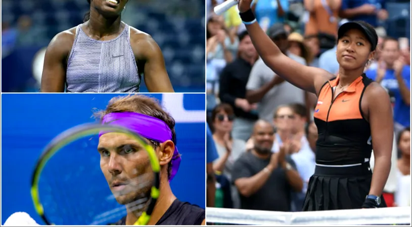 US Open 2019 în 7 repere: ziua a 2-a. Osaka și-a luat o piatră de pe inimă, Sloane Stephens pleacă chiar dacă și-a reunit dream-team-ul, Nadal a pășit lin în turul doi, iar starurile în ascensiune iau note mari doar în WTA