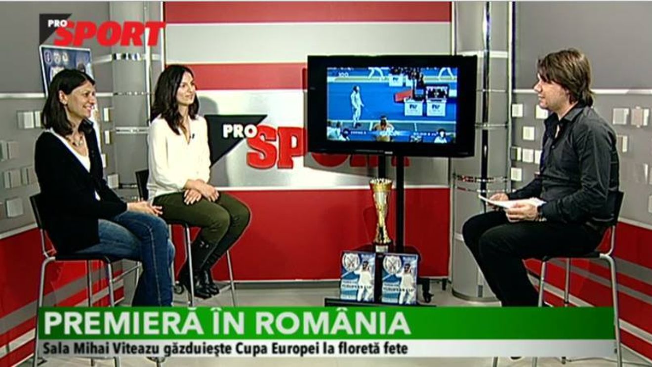 VIDEO - ProSport Raport. Andru Nenciu și invitatele sale - Roxana Scarlat și poeta de la scrimă, Maria Boldor - au vorbit despre Cupa Campionilor Europeni la floretă pe echipe