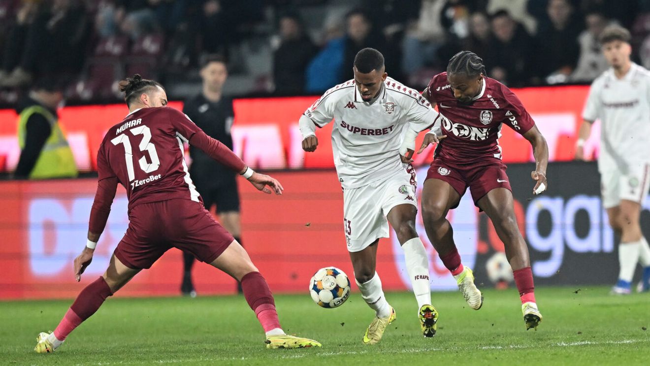 CFR Cluj - Rapid 1-0, în etapa 2 din play-off-ul Superligii. Echipa lui Pancu se apropie la 3 puncte de liderul Universitatea Craiova