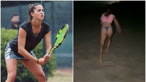 Ce a putut face o jucătoare de tenis din România, pe plajă, în toiul nopții! A luat-o la fugă în costum de baie | VIDEO
