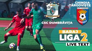 Chindia câștigă dintr-un penalty contra CSC Dumbrăvița, în manșa tur a barajului de evitare a retrogradării din Liga 2. Timișenii puteau primi și ei un penalty, însă au terminat jocul cu om eliminat