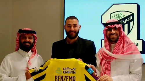 Karim Benzema, prezentat oficial de noua echipă! Va fi adversarul fostului său coechipier Cristiano Ronaldo | VIDEO