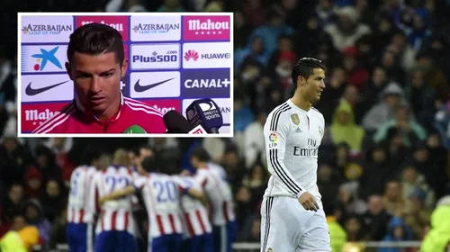 VIDEO | Cristiano Ronaldo: „Nu ești inteligent. Îmi pare rău”. Reacție controversată a portughezului după înfrângerea rușinoasă din derby-ul Madridului, Atletico-Real 4-0