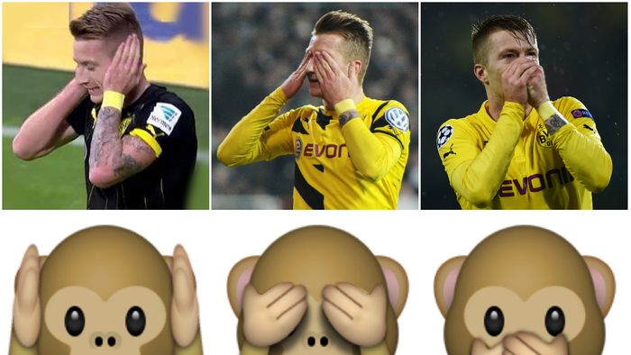 Nu văd niciun rău, nu aud nimic rău, nu vorbesc de rău. "Nu vă pot spune despre ce e vorba." Secretul celebrărilor lui Marco Reus