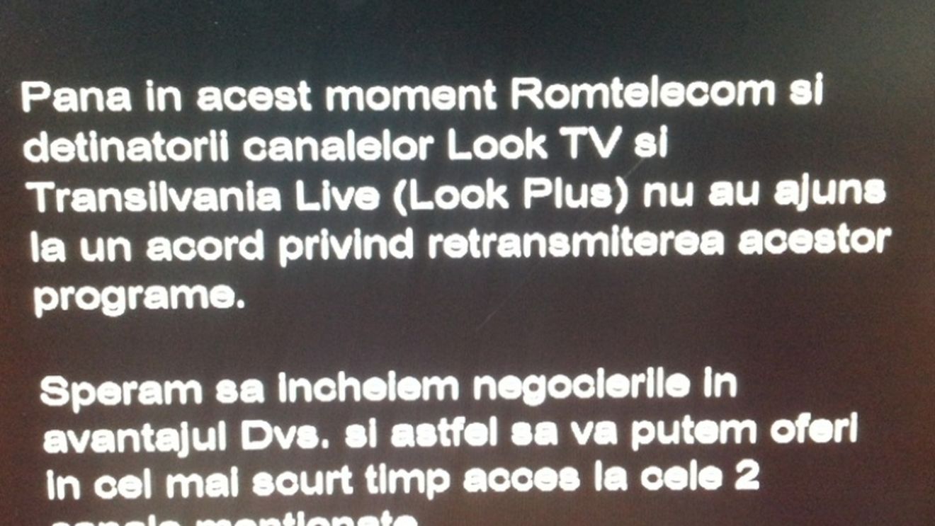 1,3 milioane de abonați nu mai pot vedea Liga 1. Romtelecom a scos din grila de programe Look TV și Look Plus. Administratorul Transilvania Look: "Negocierile cu ei se încheiaseră". Reacția reprezentanților Romtelecom