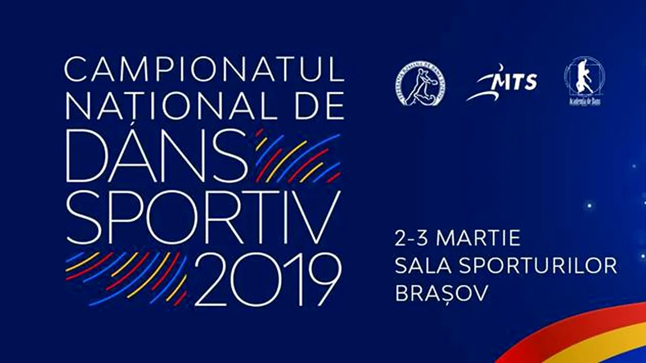 Campionatul Național de Dans Sportiv se desfășoară la Brașov, în perioada 2-3 martie