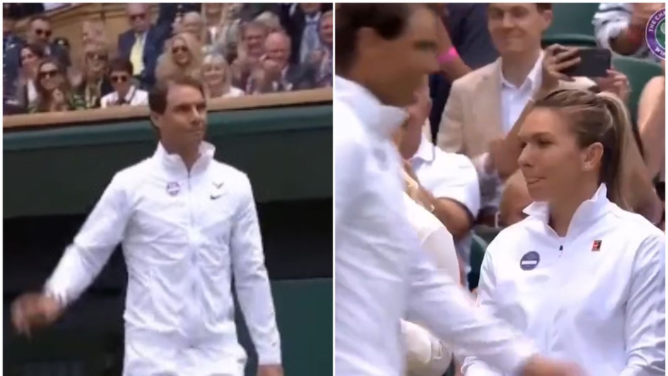 Simona Halep, gest controversat în momentul în care Rafael Nadal a trecut pe lângă ea la Wimbledon! Fanii spaniolului, indignați: „Patrick Mouratoglou i-a pus asta în contract!" VIDEO
