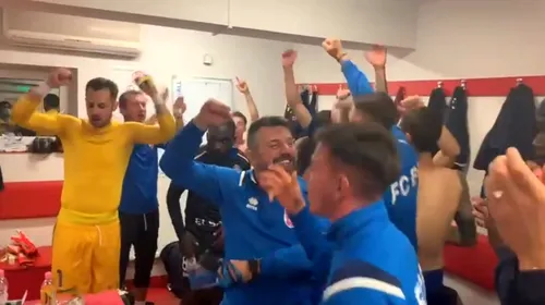 Sărbătoare în vestiarele din „Ștefan cel Mare”! Jucătorii lui FC Botoșani au făcut show la cabine după victoria cu Dinamo | VIDEO