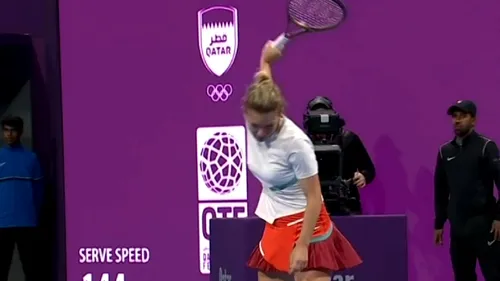 Simona Halep a răbufnit în timpul meciului de coșmar cu Caroline Garcia de la Doha: „Nu se poate!