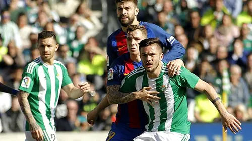 Alin Toșca a jucat 78 de minute pentru Betis în înfrângerea, 0-1, cu Villarreal