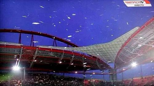 Derby-ul Benfica – Sporting a fost amânat din cauza vântului foarte puternic, care a desprins bucăți din stadion