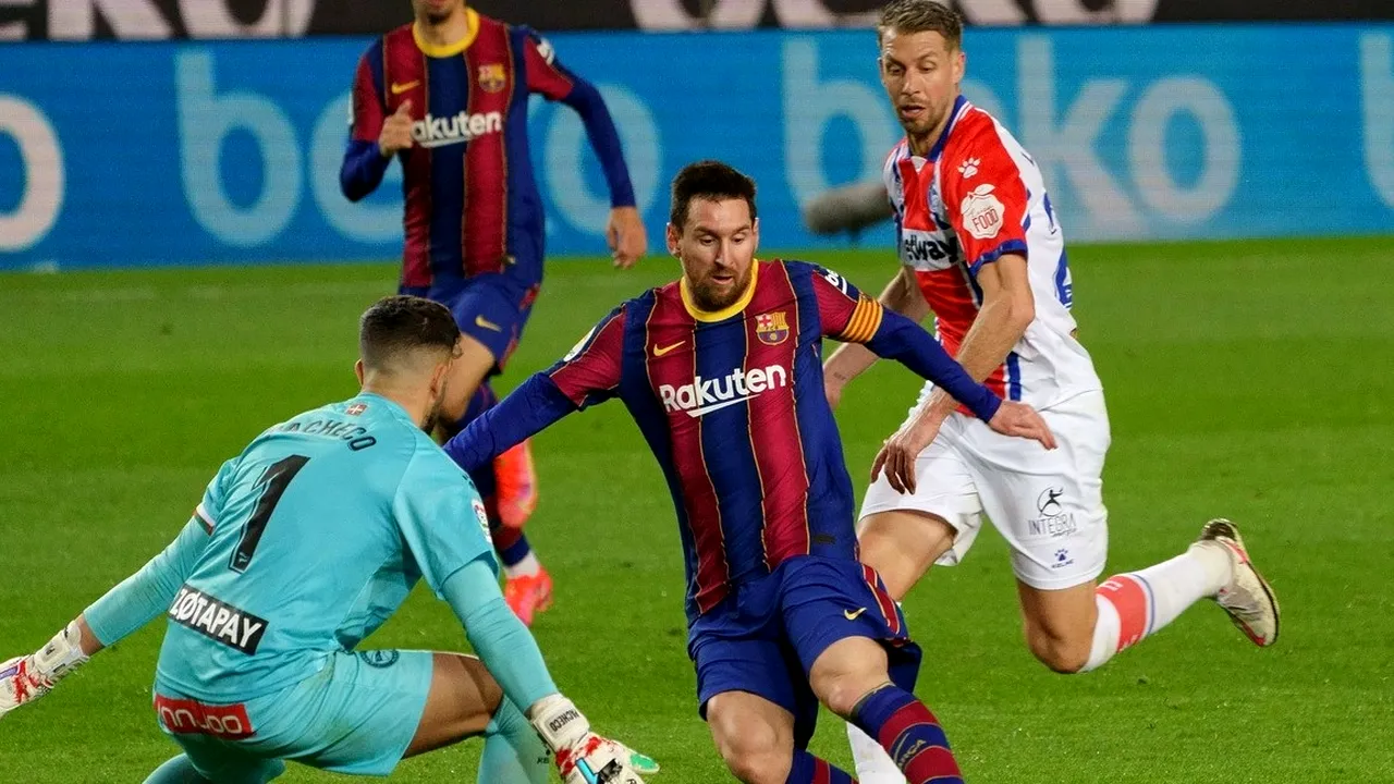 Messi, dublă de senzație în meciul în care l-a egalat pe Xavi! Record absolut pentru starul argentinian. Barcelona - Alaves 5-1 | VIDEO