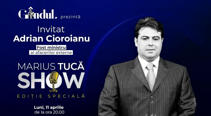 Marius Tucă Show începe luni, 11 aprilie, de la ora 20.00, live pe gandul.ro cu o nouă ediție specială