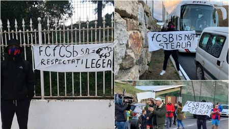 FOTO | Jucătorii lui Teja au dat nas în nas cu "FCSB nu e Steaua". Suporterii Stelei au venit la amicalul cu Shanghai: "Meme spunea să ne bată pentru că suntem cu Armata"
