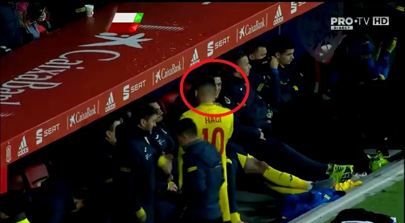 Spania – România 5-0 | Reacția de neînțeles a lui Claudiu Keșeru: la 0-4, râdea cu gura până la urechi pe bancă. FOTO