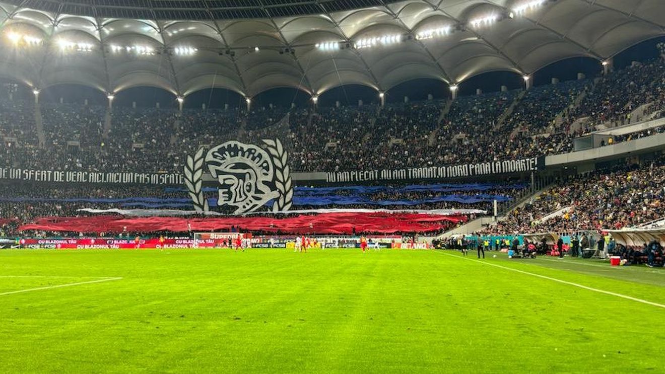 Suporterii lui FCSB nu au ratat ocazia și i-au atacat pe suporterii CSA Steaua în timpul meciului cu Rapid! Mesajul afișat de către Peluza Nord | FOTO