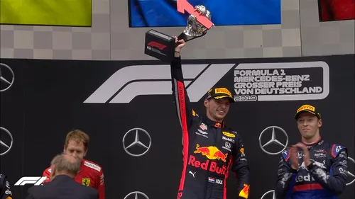 Max Verstappen a câștigat Marele Premiu al Germaniei. VIDEO | Cursă nebună la Hockenheimring. Vettel a terminat pe doi, după ce a început ultimul. Hamilton, în jumătate inferioară