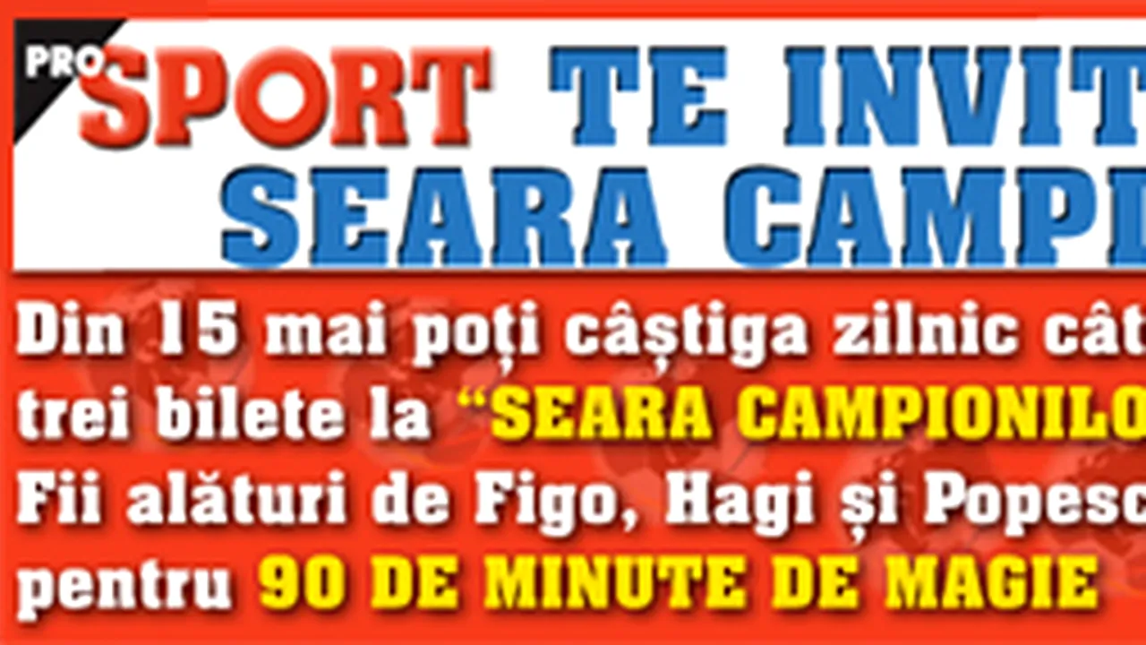 Câștigătorii biletelor la Seara Campionilor