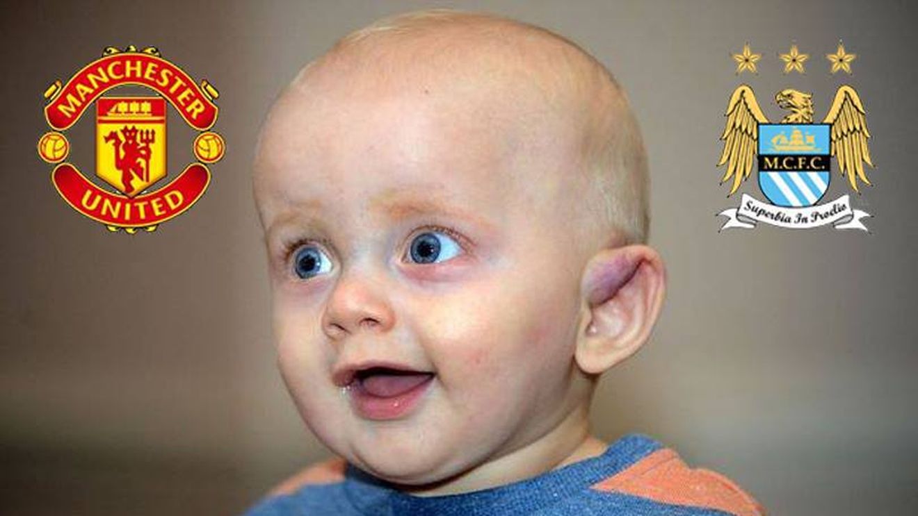 Un bărbat și-a pus copilul de șapte luni pe eBay pentru a licita echipa pe care o va susține: "E distractiv. O să țină cu Manchester United sau cu Manchester City"