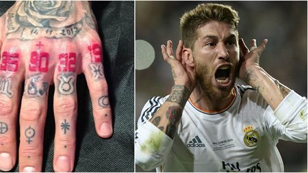 Ghicitoare pentru fanii adevărați! Sergio Ramos și-a afișat cel mai nou tatuaj: "Numerele vieții mele, în cea mai pură culoare! Știți ce înseamnă?" Imaginea postată de starul Realului
