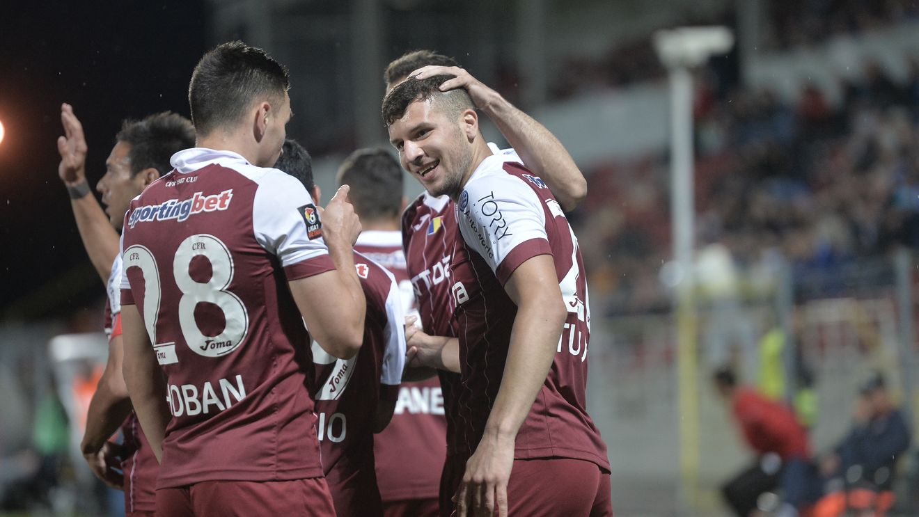 Un tren prin halta Giurgiu. CFR a câștigat lejer partida cu Astra și poate deveni mâine campioană, dacă FCSB pierde la Craiova. Cronica meciului de la Giurgiu