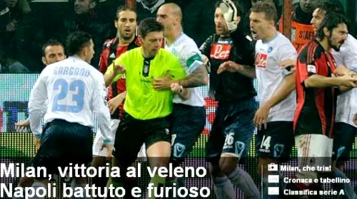 Coșmarul Stelei nu a avut niciun șut pe poartă cu Milan!** Napoletanii, furioși: acuză arbitrajul!