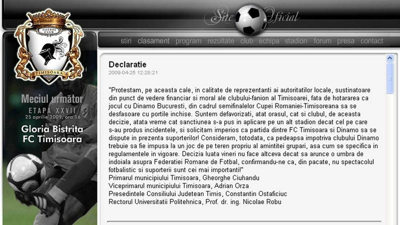 Autoritățile locale din Timișoara protestează față de decizia Comisiei de Disciplină!