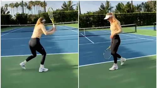 Caroline Wozniacki, imaginea zilei la Miami: „Pregătită de revenire!” Motivul pentru care daneza s-a întors pe teren la doi ani de la retragere | VIDEO