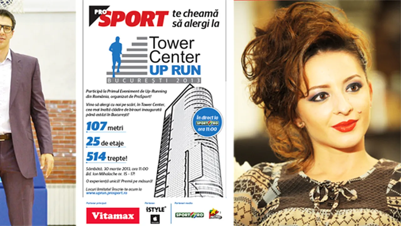 Stairway  to Heaven! Ana Brânză și Virgil Stănescu participă la concursul ProSport de urcat scări de la Tower Center, clădirea înaltă de 107 metri