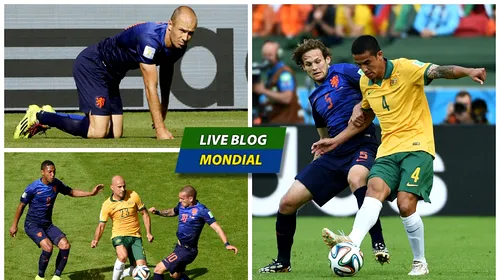 LIVE BLOG CM 2014, ziua 7 | Totul despre Australia – Olanda, Spania – Chile și Camerun – Croația