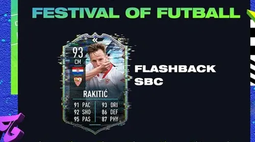 Ivan Rakitic în FIFA 21! Mijlocașul a primit din partea <i class='ep-highlight'>EA</i> <i class='ep-highlight'>Sports</i> un card de tipul Flashback. Ce atribute are și cât valorează