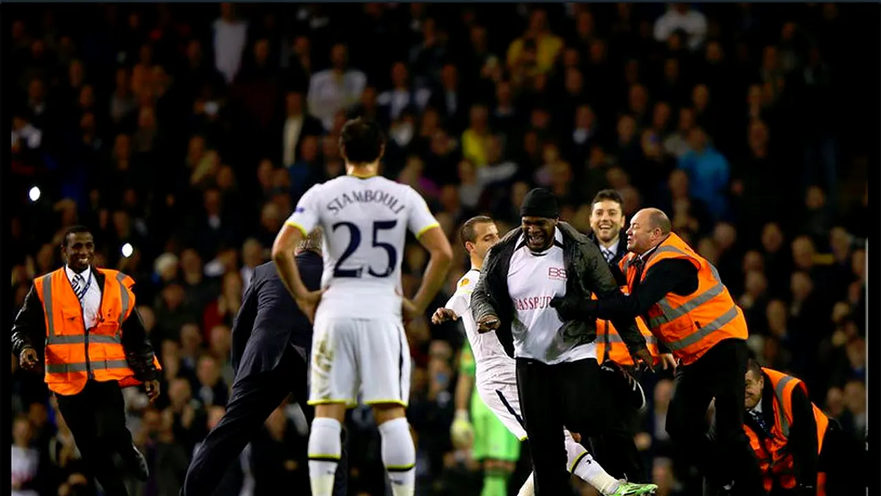 Interdicție până în 2018 pentru cei trei fani care au intrat pe teren la meciul Tottenham-Partizan