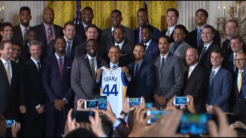Golden State Warriors, campioana NBA, primită de Barack Obama la Casa Albă