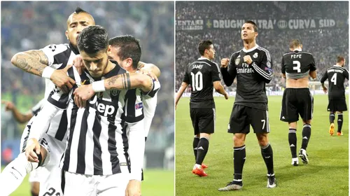 Semifinalele Champions League | Juventus – Real Madrid 2-1. Tevez, decisiv la ambele goluri ale torinezilor. Calificarea se joacă în returul de pe Bernabeu