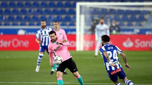 FC Barcelona, un nou pas greșit în campionat! Catalanii au terminat la egalitate cu Alaves, deși rivalii au jucat pe final cu om mai puțin