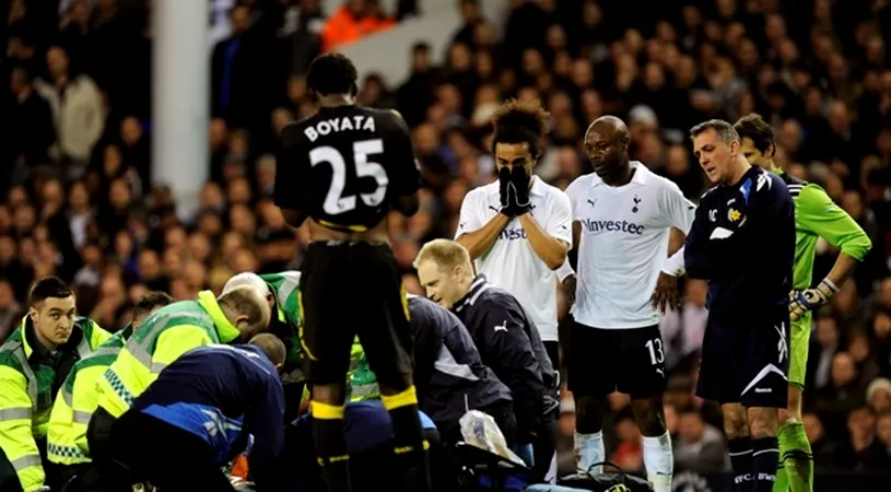 VIDEO | Fabrice Muamba a revenit pe teren la patru ani după episodul de pe White Hart Lane! A jucat într-o partidă caritabilă