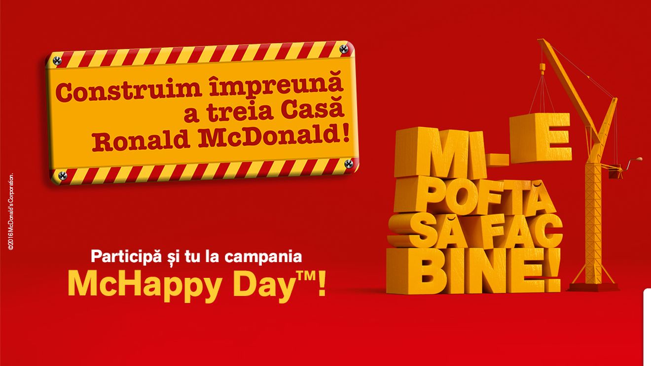 (P) De McHappy Day fii alături de Fundația pentru Copii Ronald McDonald