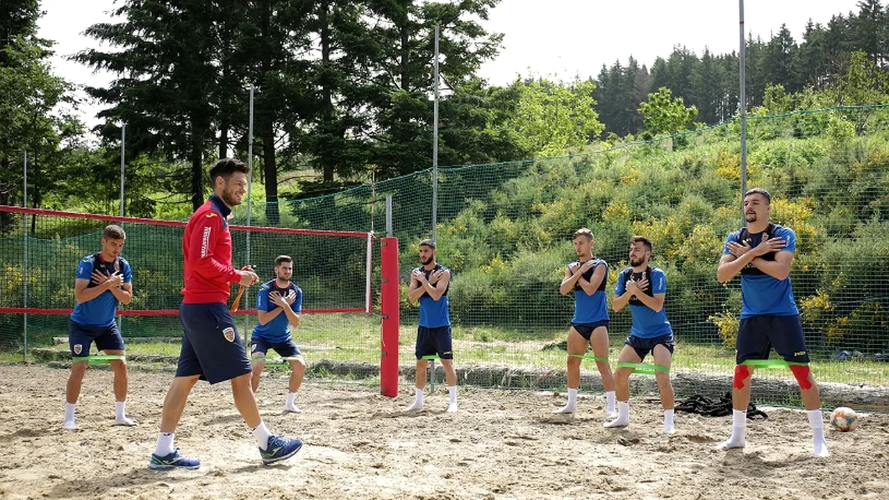 Tricolorii U21, spectacol pe nisip înainte de EURO 2019. VIDEO | Când va avea loc reunirea completă a lotului condus de Mirel Rădoi