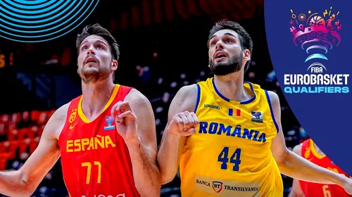 Înfrângere la scor a naționalei de baschet a României: 41-94 cu campioana mondială Spania! Este al patrulea eșec consecutiv în preliminarii