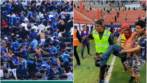 Fotbalul, zguduit de noi violențe! Ultrașii au transformat stadionul în câmp de război și s-au bătut minute în șir. Măsura disperată luată de forțele de ordine | VIDEO și FOTO