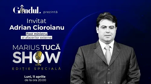 Marius Tucă Show începe luni, 11 aprilie, de la ora 20.00, live pe gandul.ro cu o nouă ediție specială