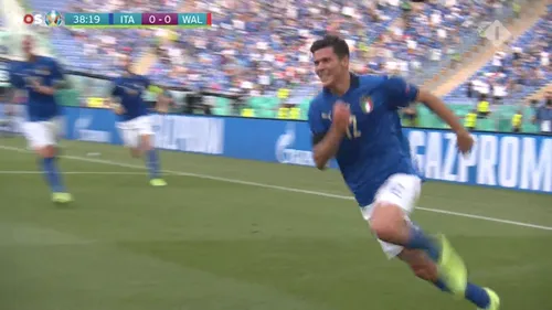 Italia - Țara Galilor 1-0. Echipa lui Mancini, de neoprit la Euro 2020 și cu rezervele, Video Online