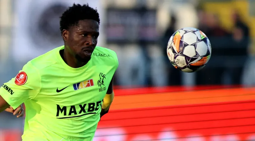 Mohammed Umar a revenit pe teren după nouă luni de absență, tot într-un meci cu Metalul Buzău. Stoperul ghanez a rezistat doar 32 de minute. ”Am simțit că se sufocă”