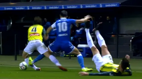 Meci nereușit pentru Florin Andone! FOTO | Îi putea rupe piciorul unui adversar după o intrare criminală, apoi a lovit bara. Deportivo nu iese din „zona roșie”