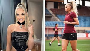 Cea mai frumoasă fotbalistă din lume, imagini spectaculoase în costum de baie în vacanța de Revelion. GALERIE FOTO