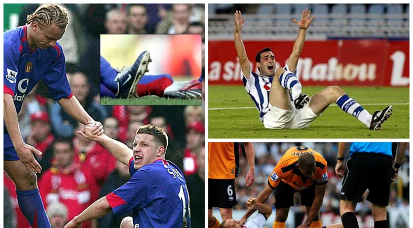 FOTO | Cele mai grave 10 accidentări din fotbal. Nicușor Bancu se alătură unei liste pe care apar nume grele