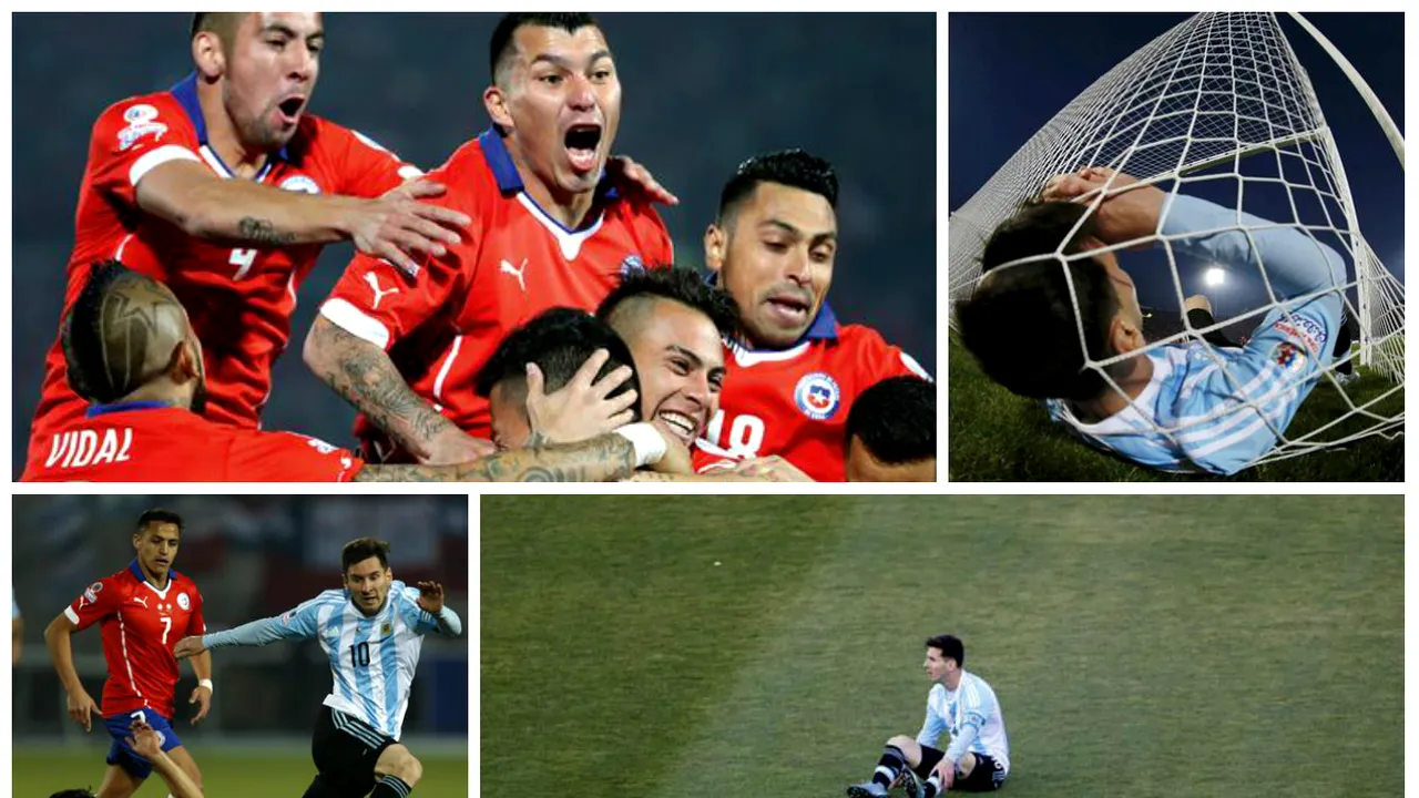 Copa Dramatica! Pentru prima oară în aproape un secol, Chile câștigă competiția, după o finală incredibilă în fața Argentinei. Messi, trădat de coechipieri: Higuain și Banega au ratat penalty-urile decisive